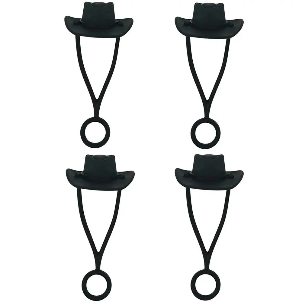 Silicone Cowboy Hat Straw Covers – Cap Compatible for 30/40oz Tumbler, Cowgirl Topper Lid Accessories