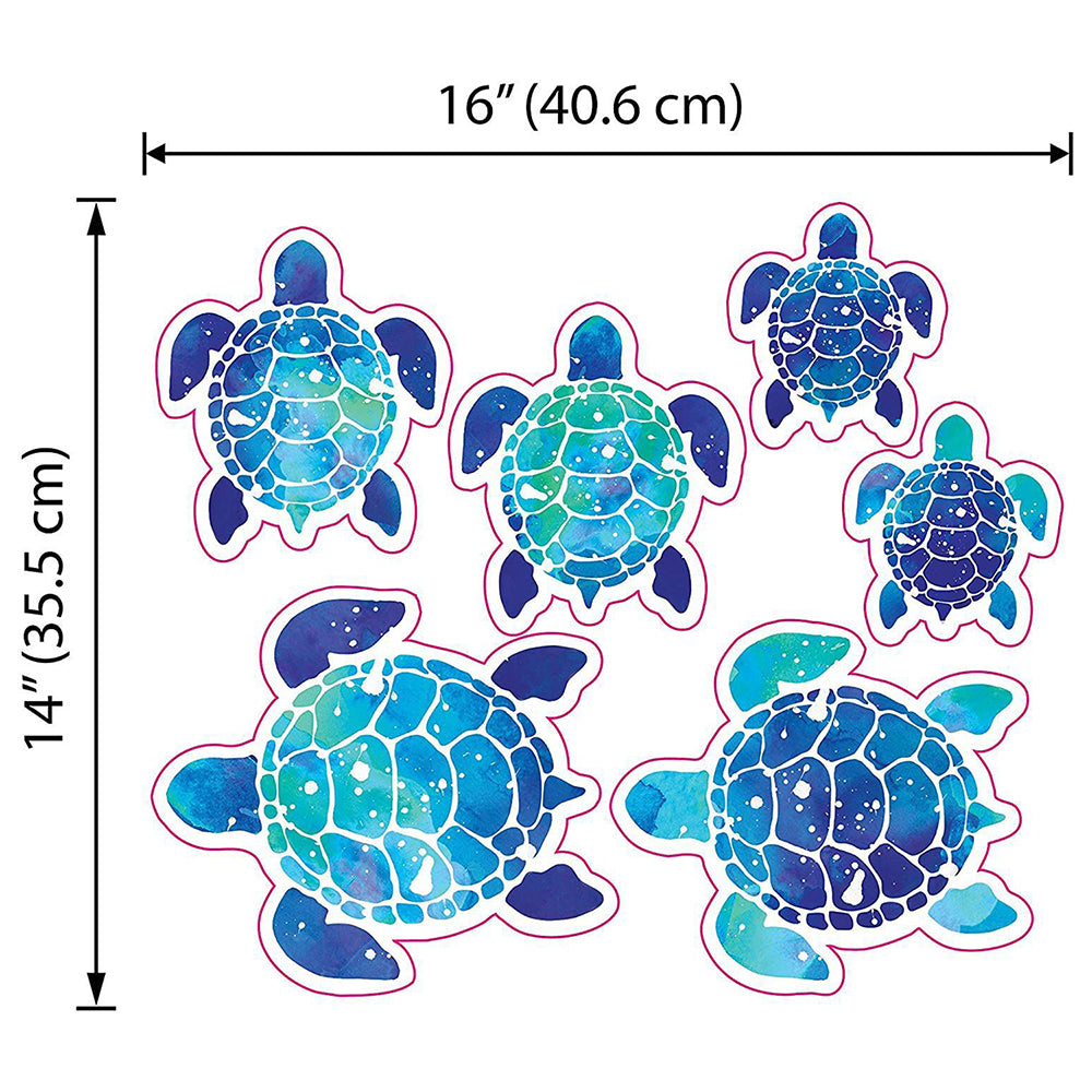 2 Sets (12PCS) Sea Turtle Wall Stickers – Waterproof Ocean Decals