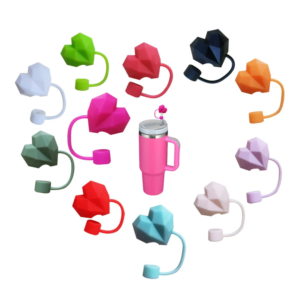 Straw Cover Cap for 30oz 40oz Tumbler Cup, Heart-shaped Straw Topper