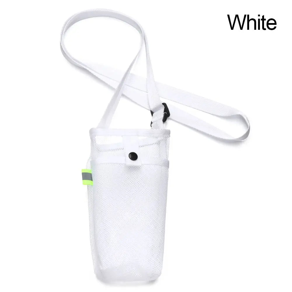 Sport Bottle Holder – Mesh Sleeve with Strap & Phone Pocket for Outdoor Use