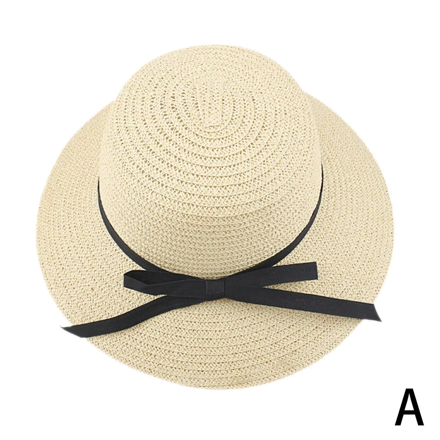 Summer Straw Hat – Wide Brim Foldable Beach Sun Hat for Women
