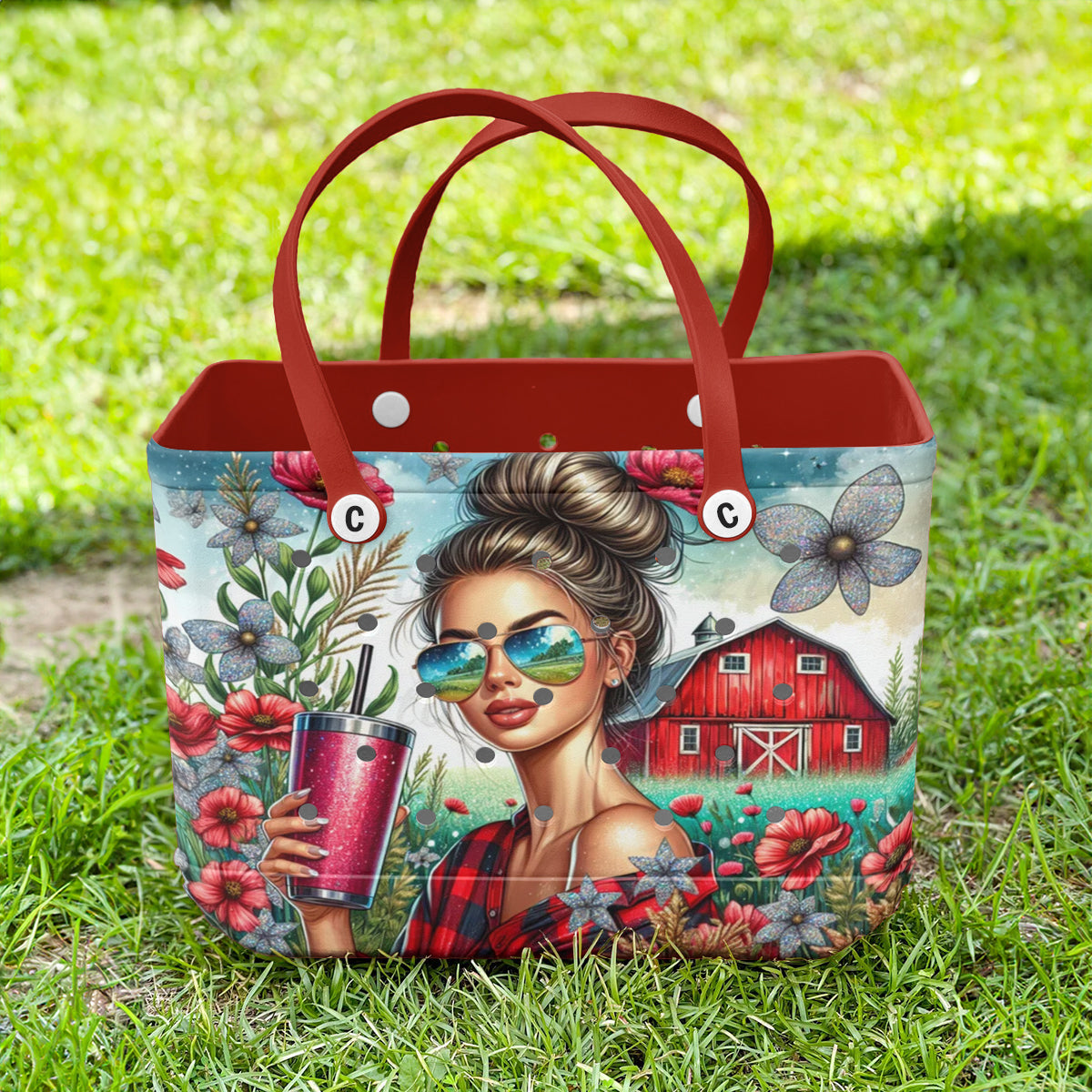Ceeprints Cee™ Bag Red Barn Farm Straight