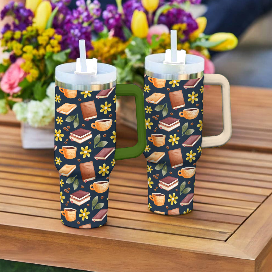 Ceeprints Tumbler Reading Floral