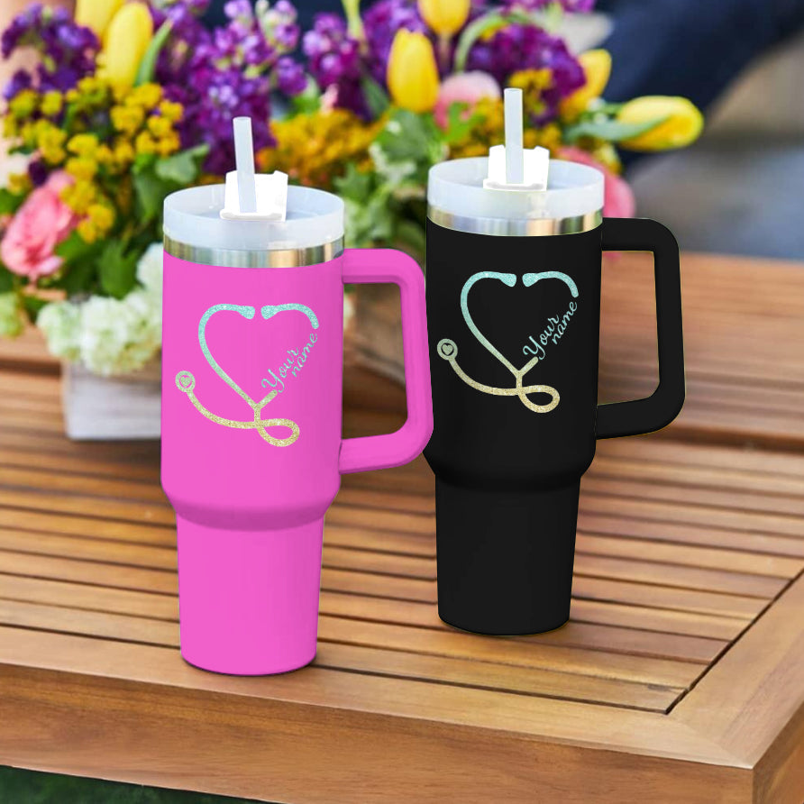Ceeprints Personalized Tumbler Stethoscope Heart