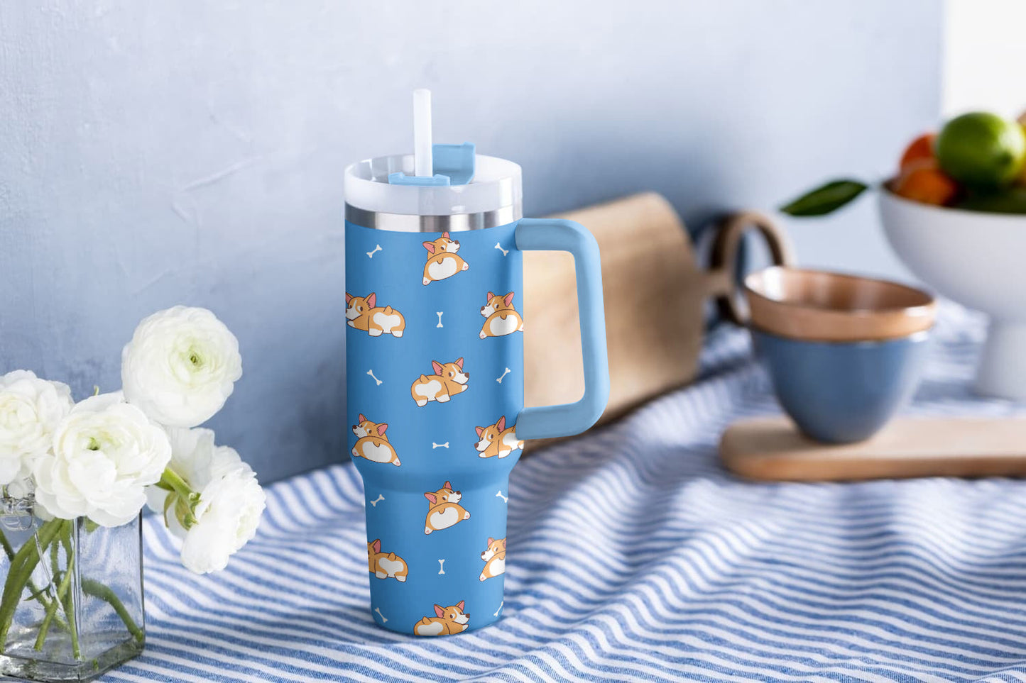 Ceeprints Tumbler Corgi Joy
