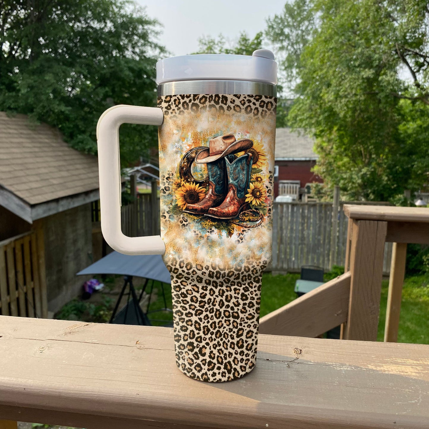Ceeprints Tumbler Western Sunflower Charm