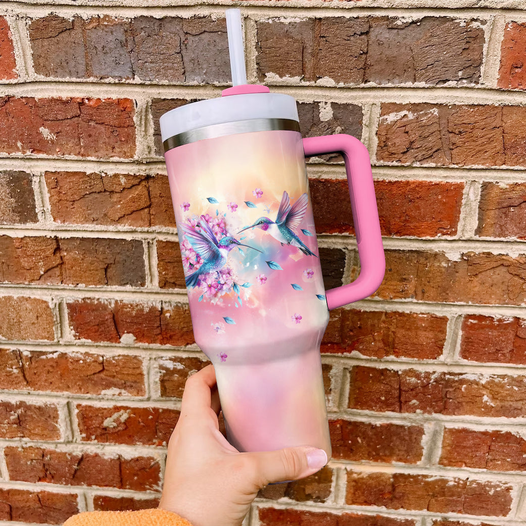 Ceeprints Tumbler Hummingbird Bloom
