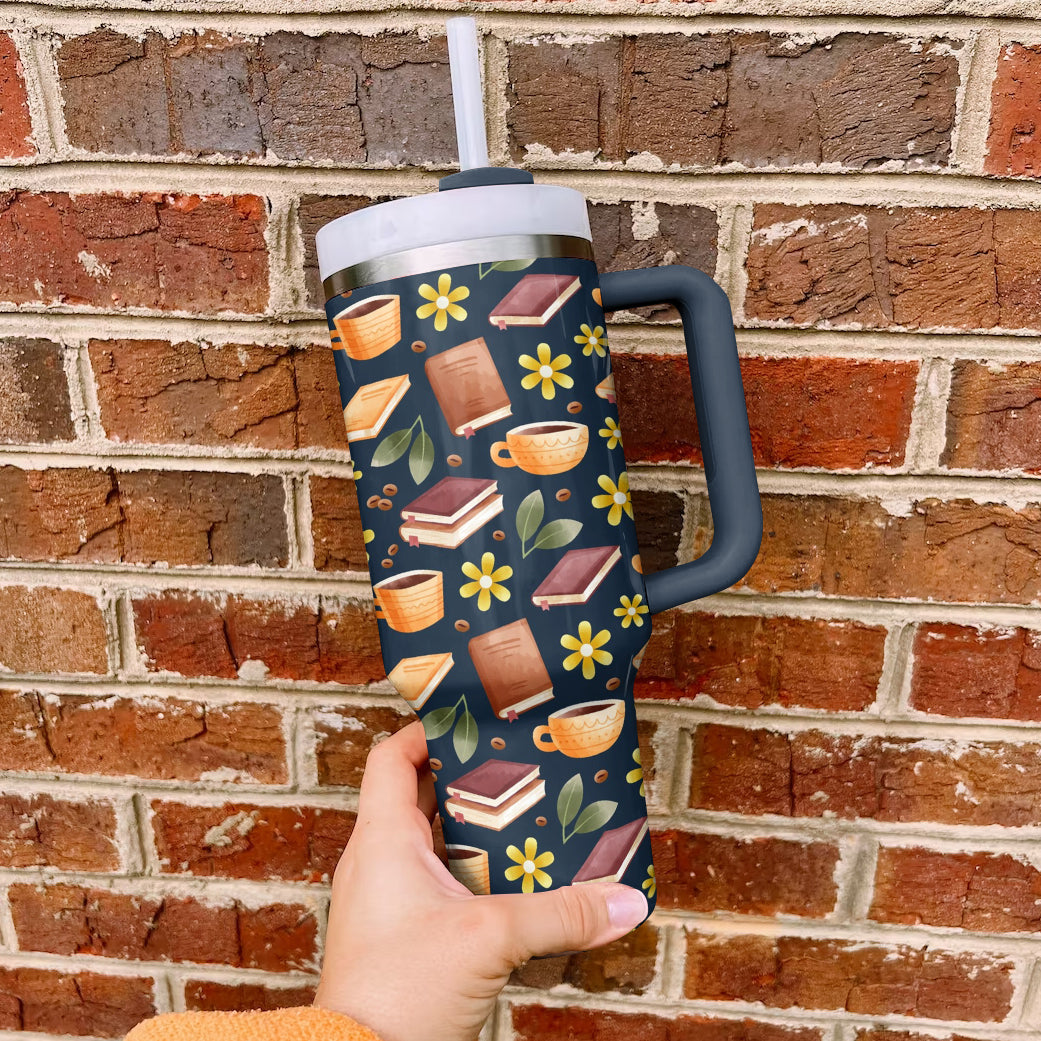 Ceeprints Tumbler Reading Floral