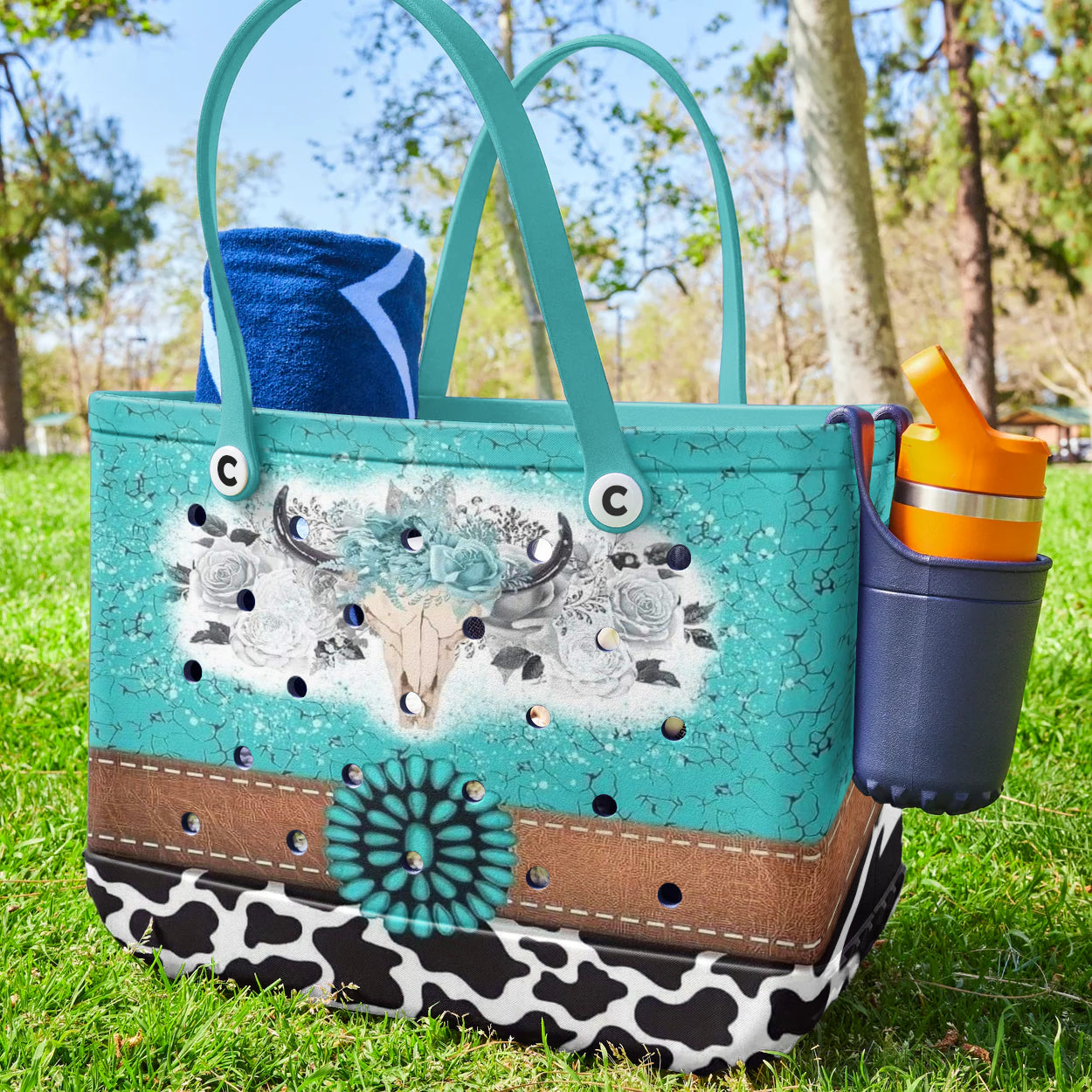 Ceeprints Cee™ Bag Turquoise Skull