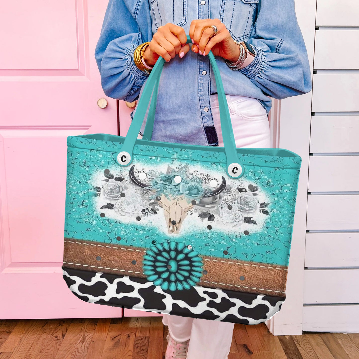 Ceeprints Cee™ Bag Turquoise Skull