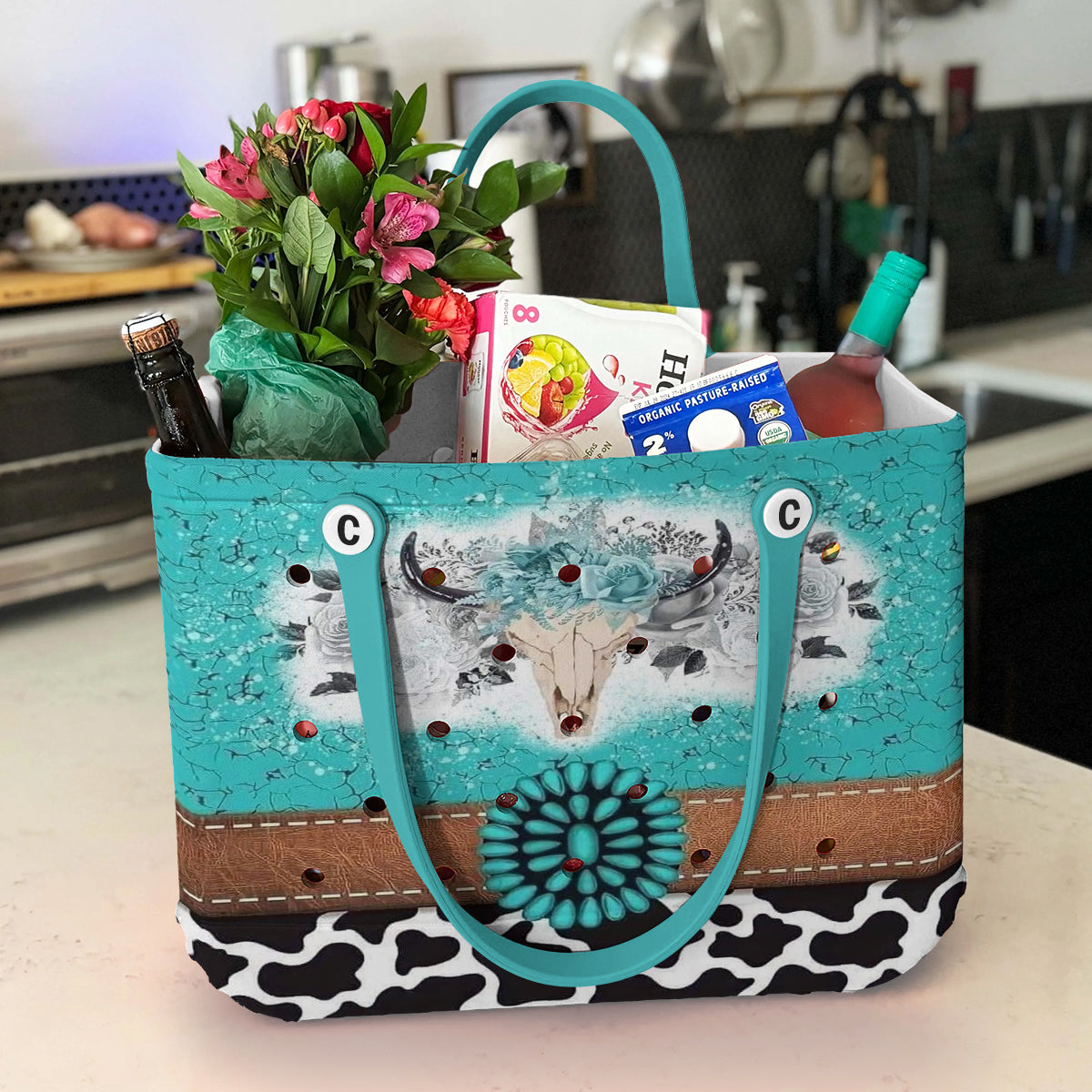 Ceeprints Cee™ Bag Turquoise Skull