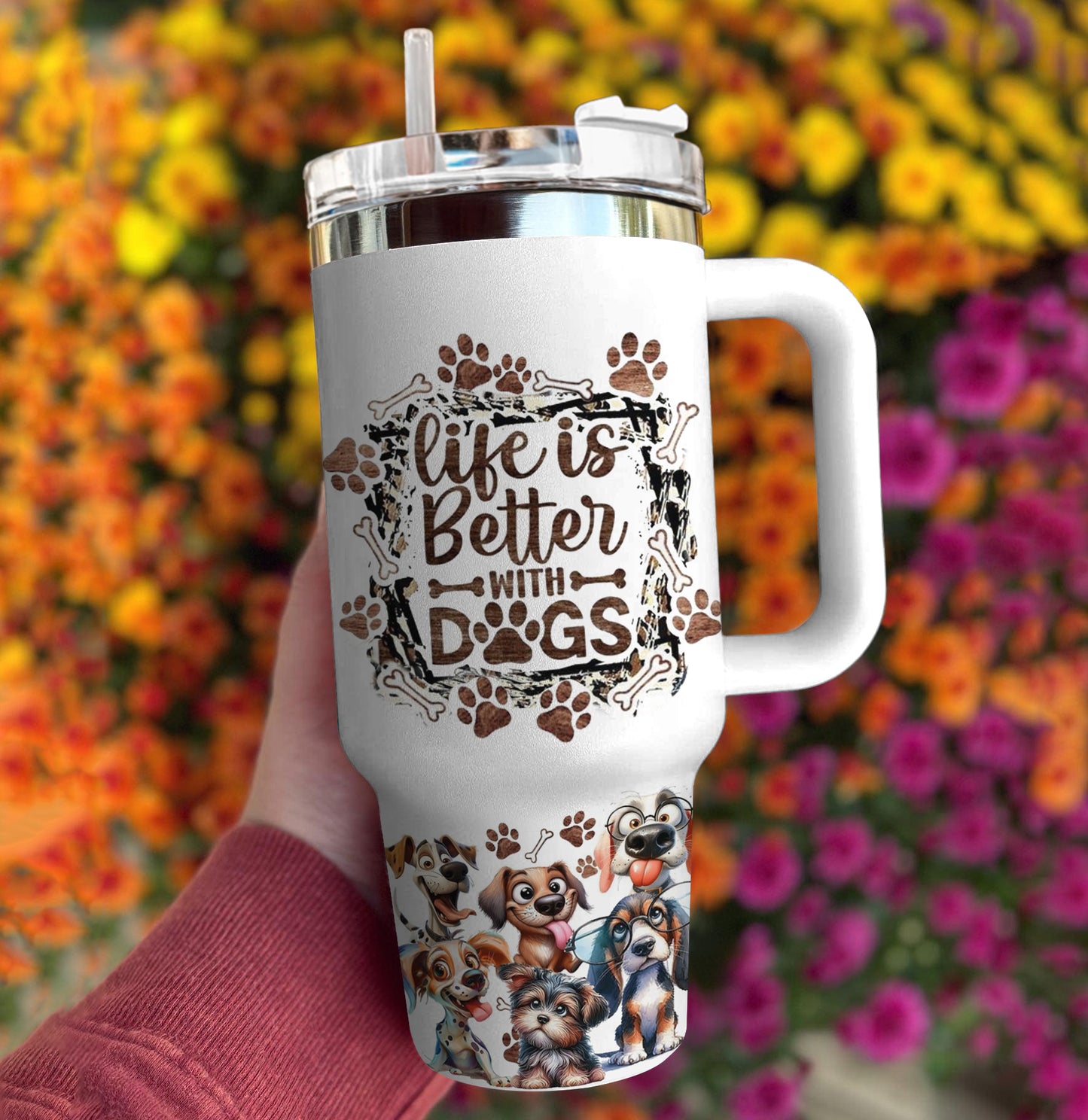 Ceeprints Tumbler Life is Better with Dogs