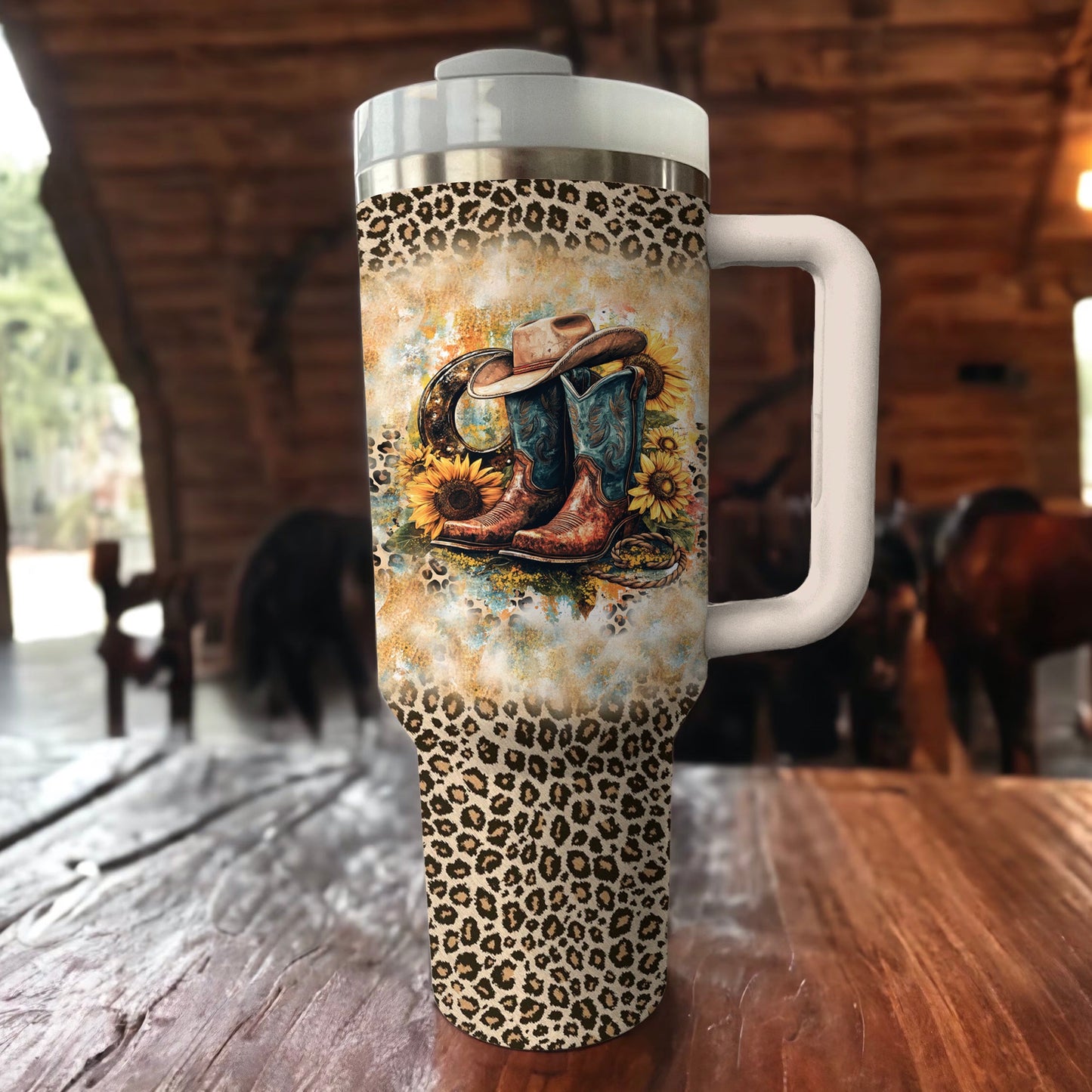 Ceeprints Tumbler Western Sunflower Charm
