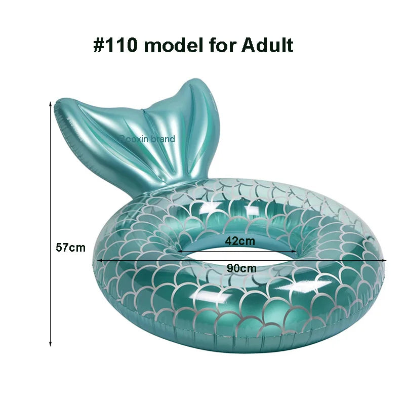 Ceeprints Mermaid Pool Float with Backrest