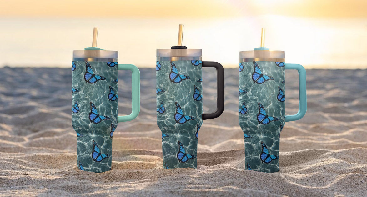 Ceeprints Tumbler Ocean Whisper Wings