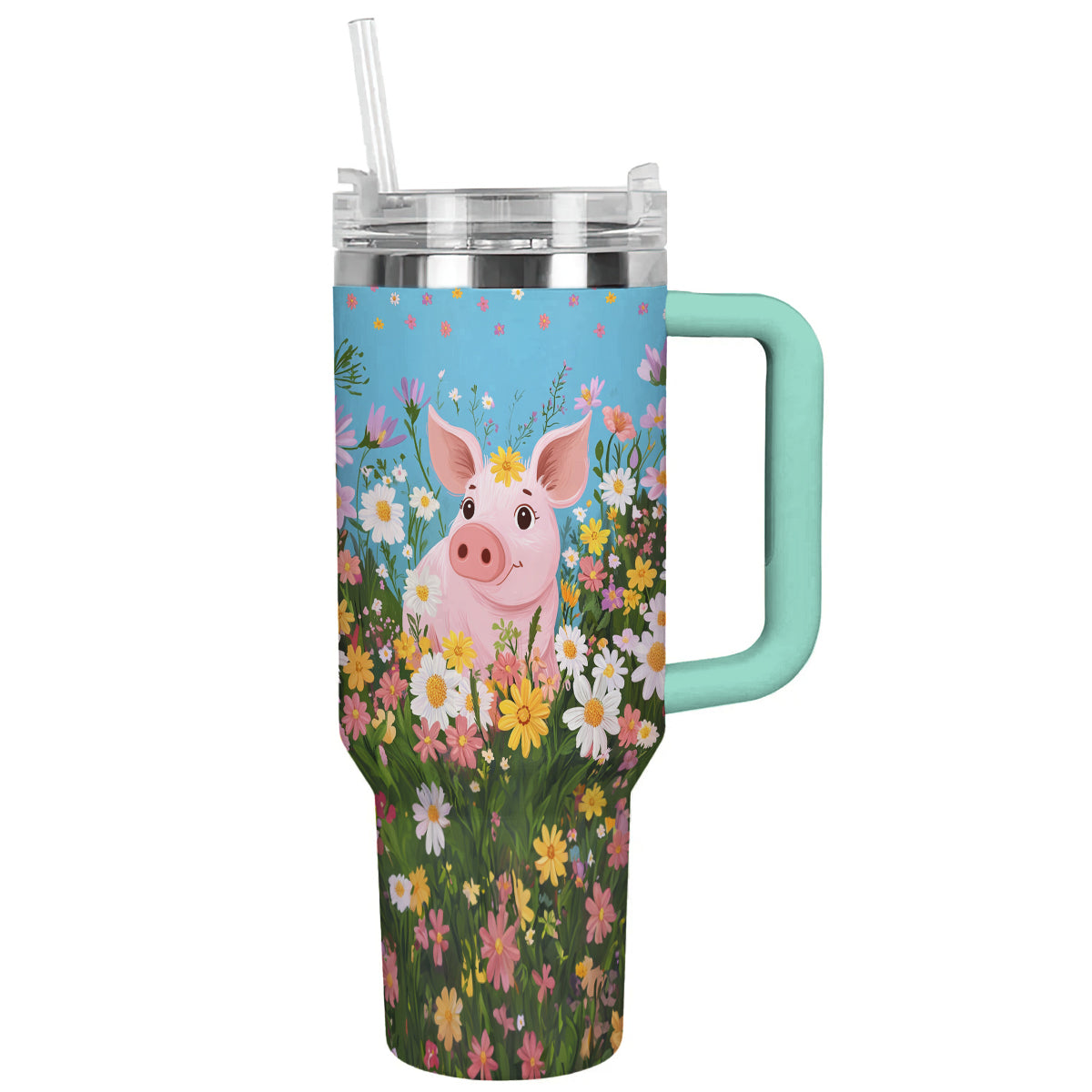 Ceeprints Tumbler Piggy Blooms
