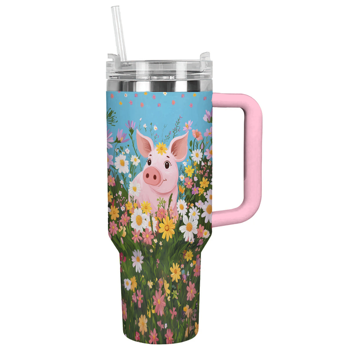 Ceeprints Tumbler Piggy Blooms
