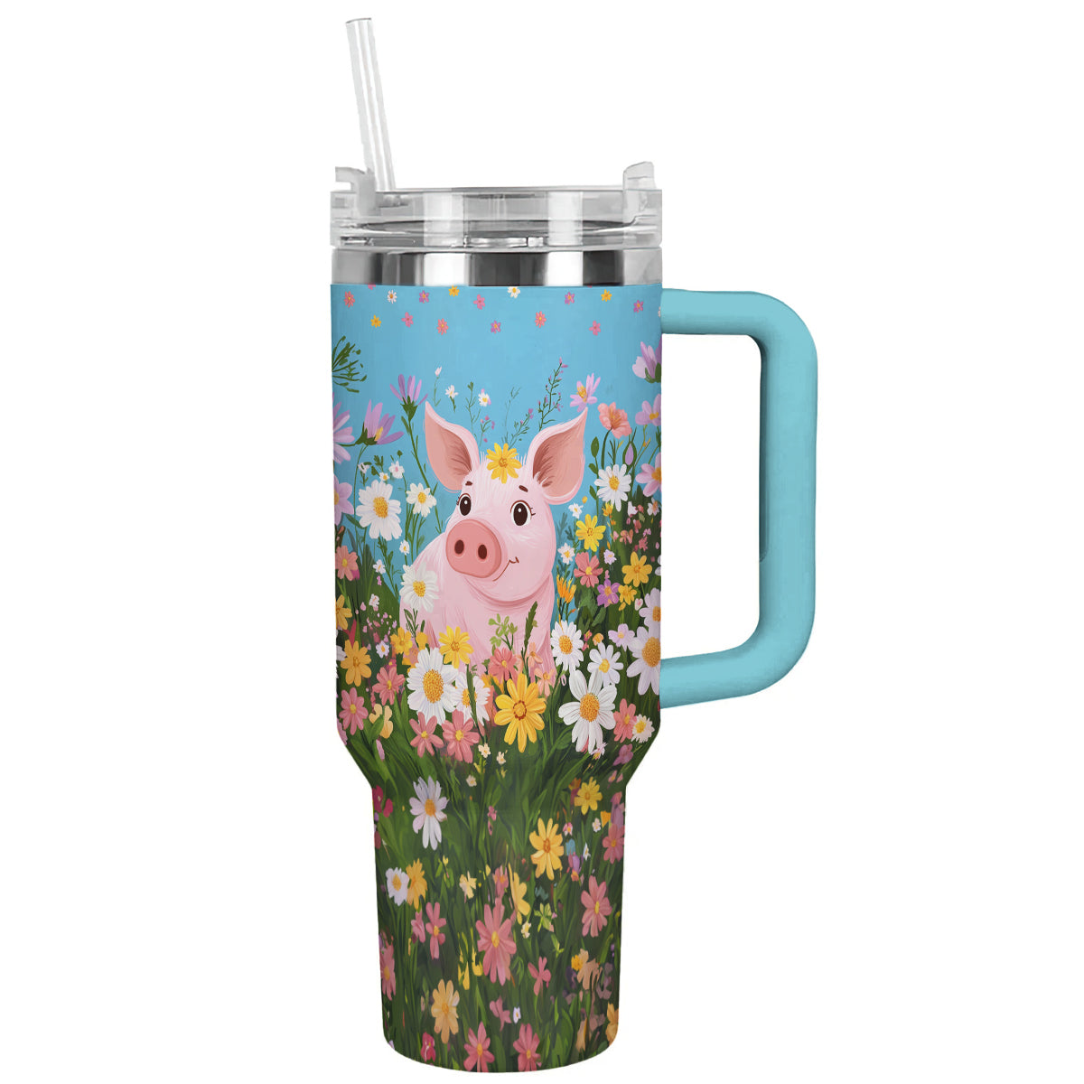 Ceeprints Tumbler Piggy Blooms