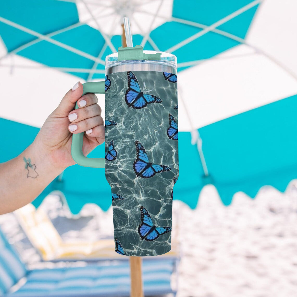 Ceeprints Tumbler Ocean Whisper Wings