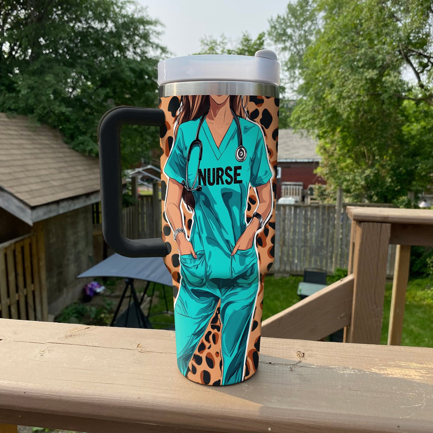 Ceeprints Personalized Tumbler Heart n Nurse