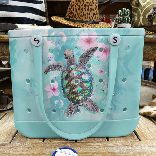 Ceeprints EVA Cee Bag Sea Turtle Tropical Flowers