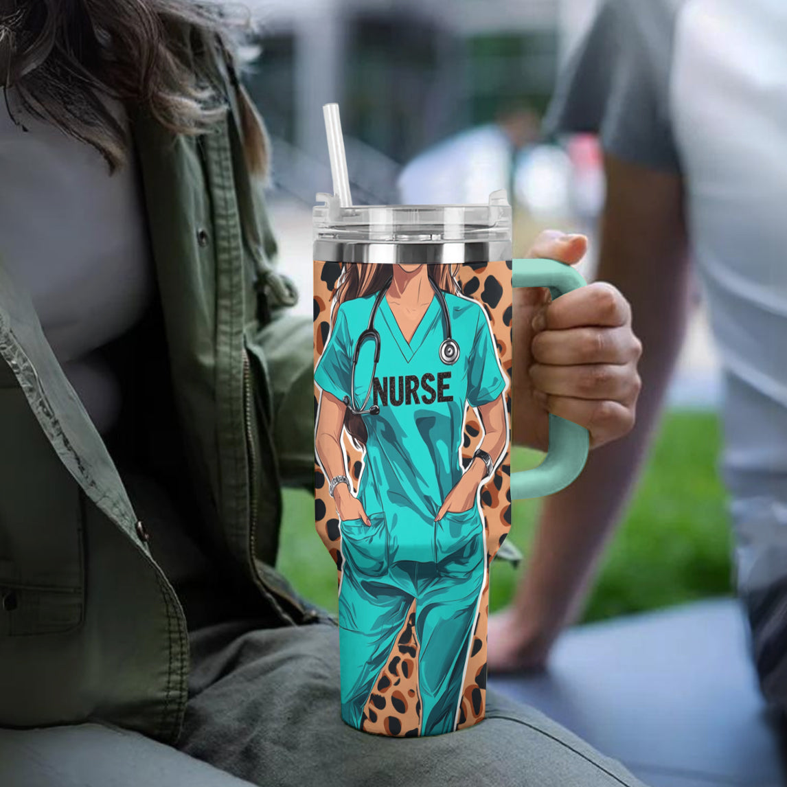 Ceeprints Personalized Tumbler Heart n Nurse