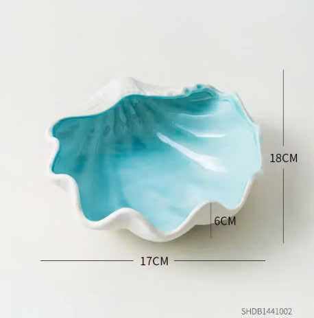 Ceramic Sea Shell Jewelry Tray – Elegant Decorative Storage