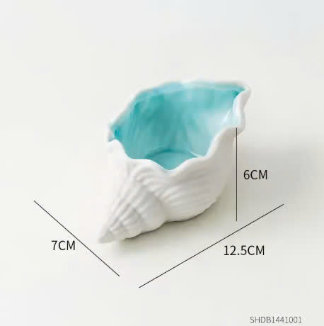 Ceramic Sea Shell Jewelry Tray – Elegant Decorative Storage