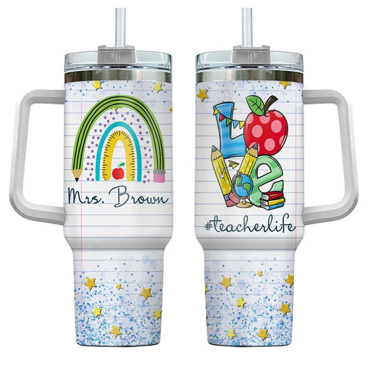 Ceeprints Personalized Tumbler Love & Teach