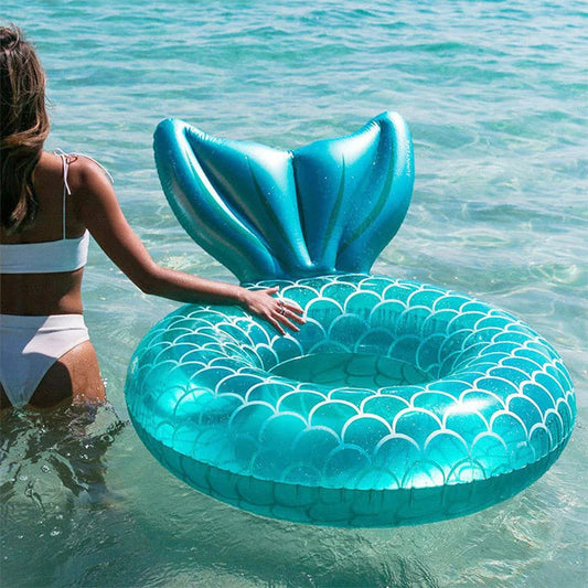 Ceeprints Mermaid Pool Float with Backrest
