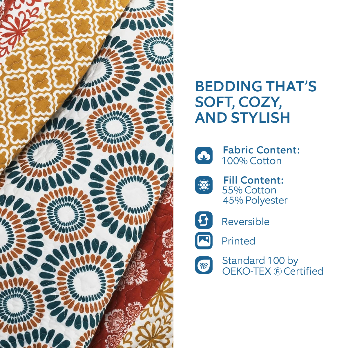 Ceeprints All Season Quilt 3-Piece Set Friendly