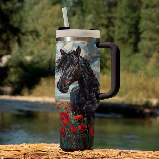 Ceeprints Tumbler Black Horse