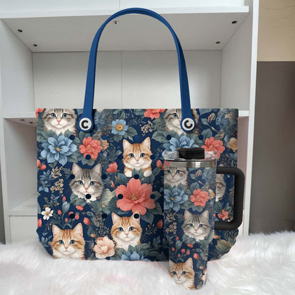 Ceeprints Tumbler Feline Blooms