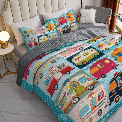 Ceeprints All Season Quilt 3-Piece Set Vintage Camper