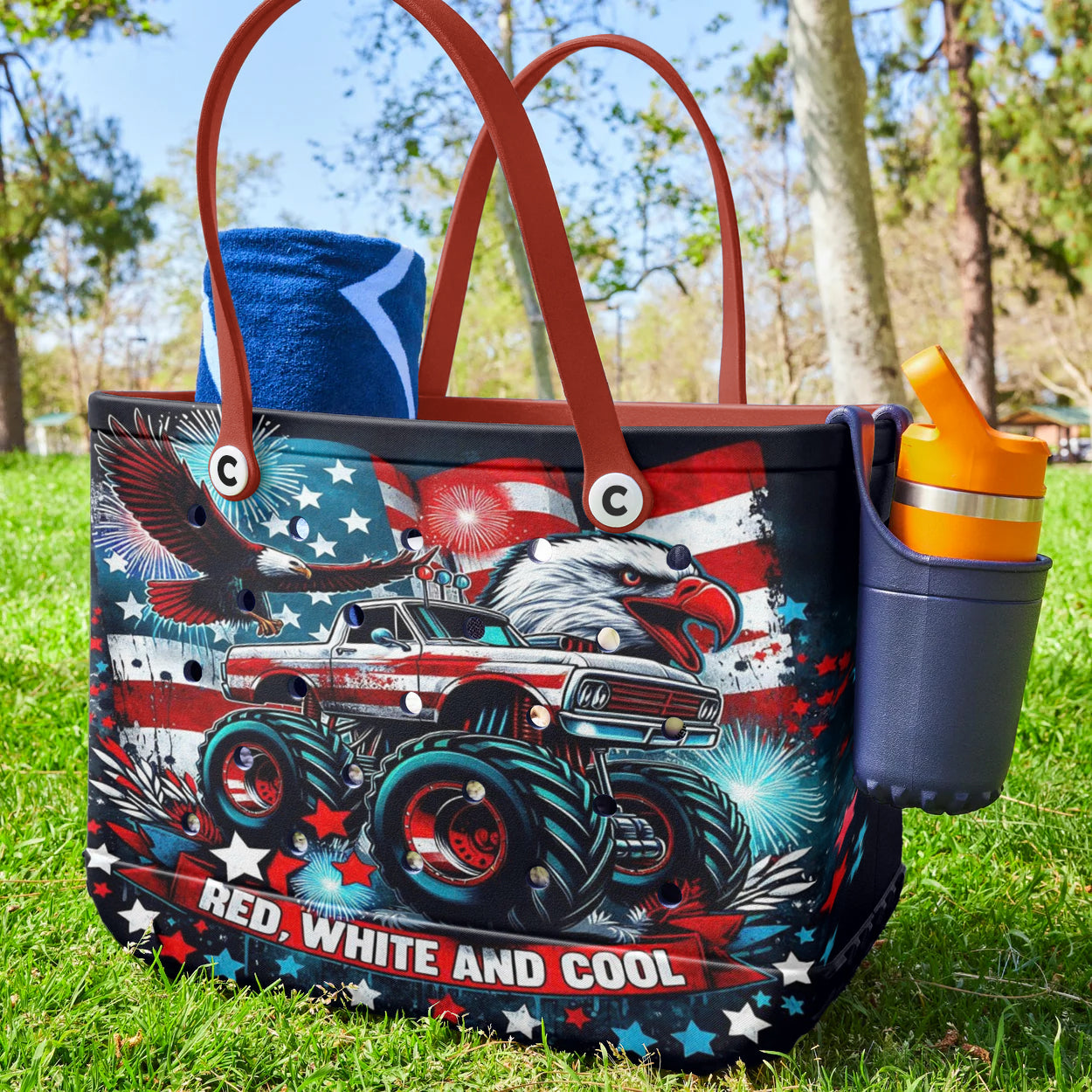 Ceeprints Cee™ Bag Red, White And Cool