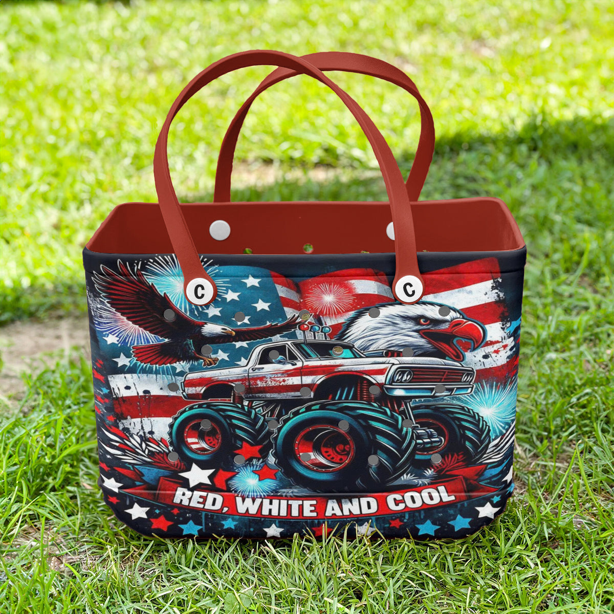 Ceeprints Cee™ Bag Red, White And Cool