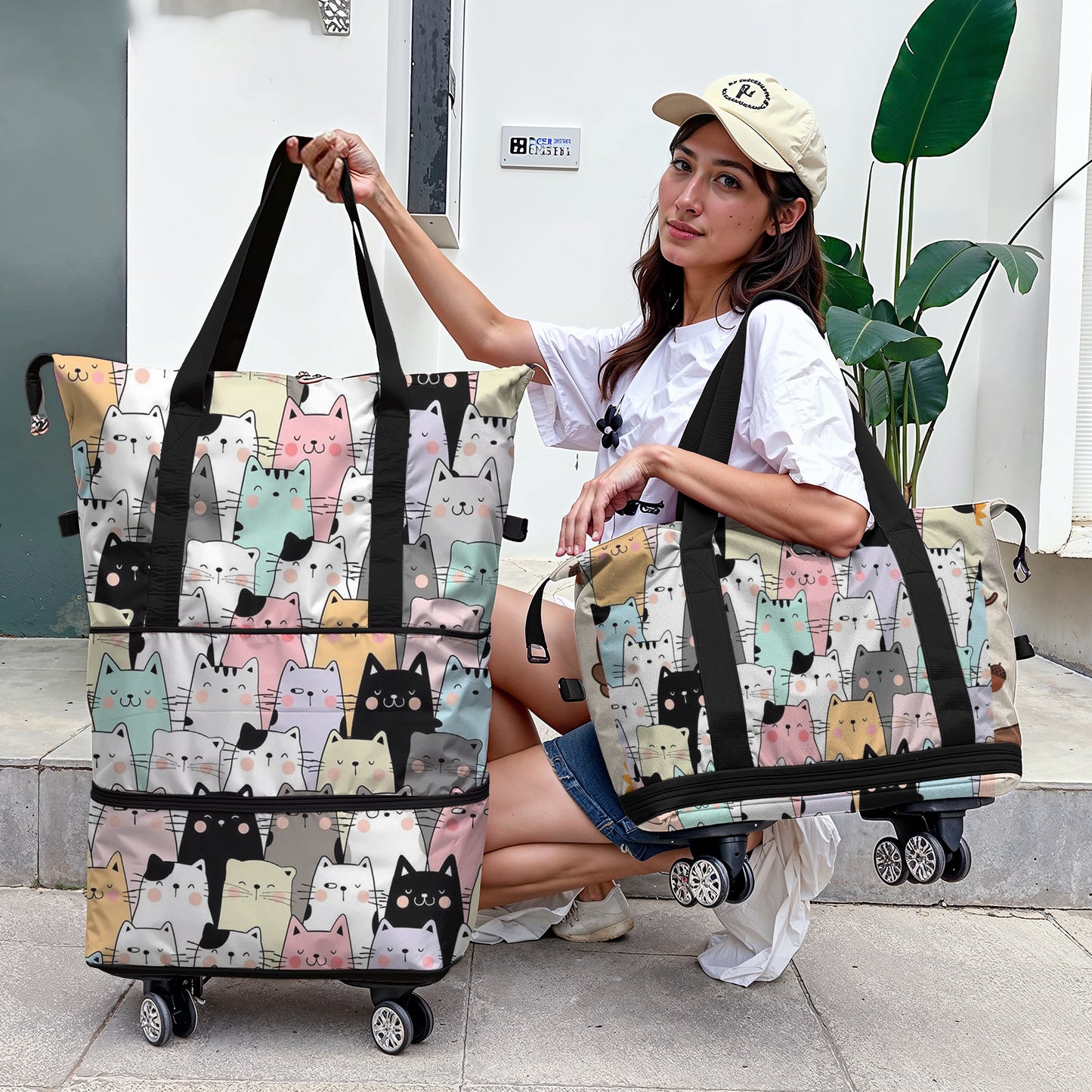 Cee™ Rolling Duffle Bag Meow on the Move