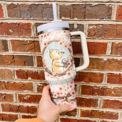 Ceeprints Tumbler Cherry Blossom Bear