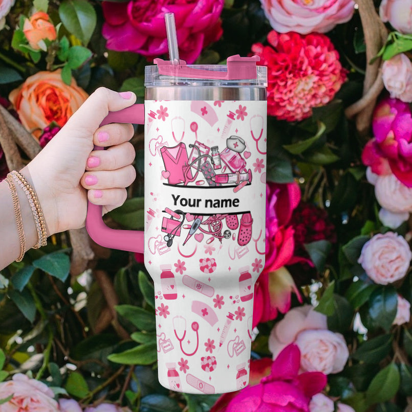 Ceeprints Personalized Tumbler Nurse Blossom