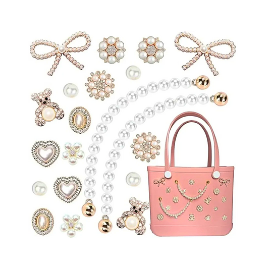 Beach Bag Charms – Pearls, Love, Butterfly & Chain for Simply Southern