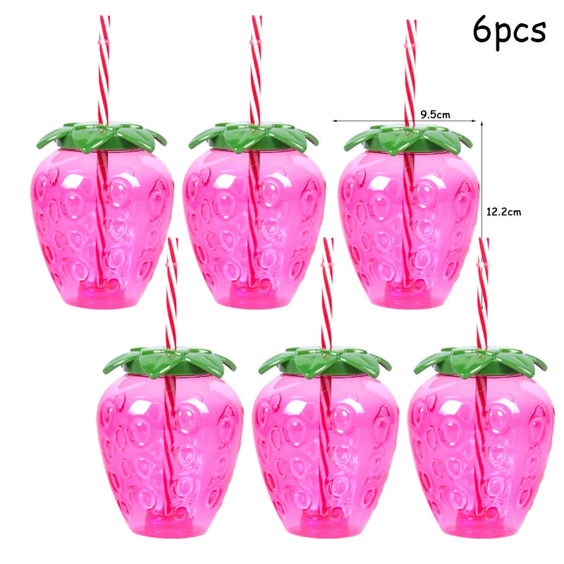 Ceeprints 6pcs Tropical Party Drink Cup Set