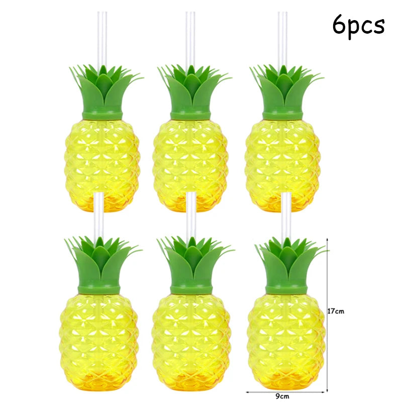 Ceeprints 6pcs Tropical Party Drink Cup Set