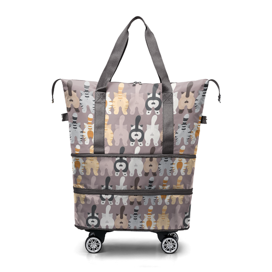 Cee™ Rolling Duffle Bag Butt First, Cats