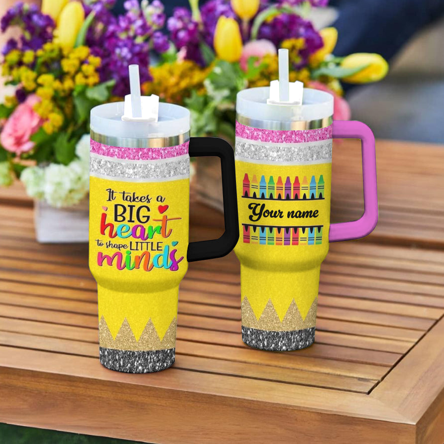 Ceeprints Personalized Tumbler Big Heart Teacher