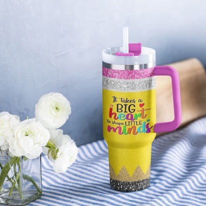 Ceeprints Personalized Tumbler Big Heart Teacher