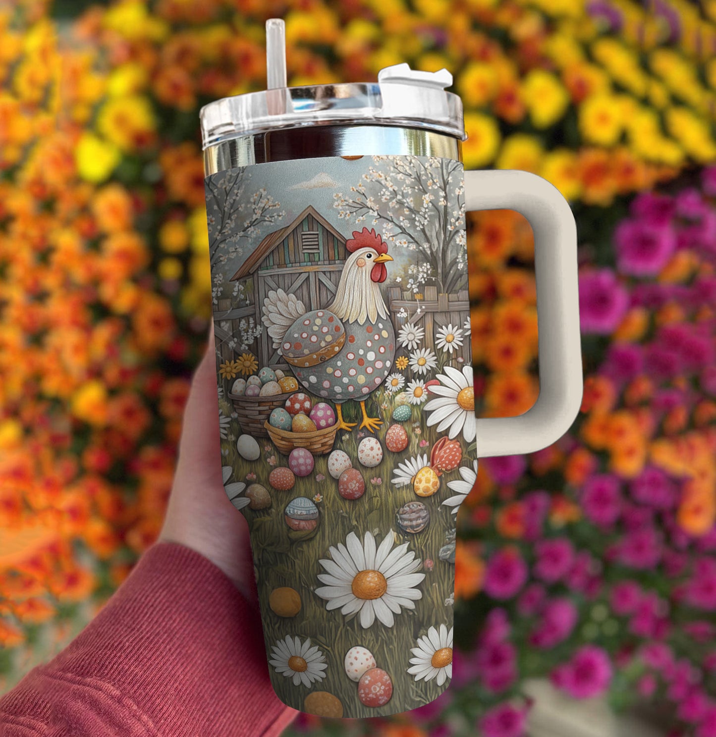 Ceeprints Tumbler Blossom Hen