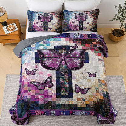 Ceeprints Quilt Bedding Set Christian Butterfly