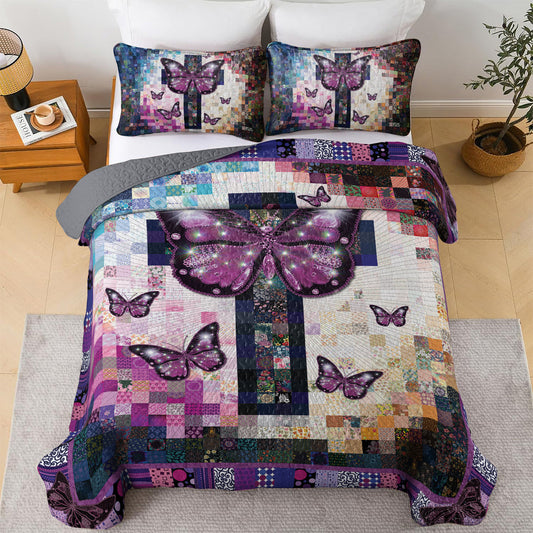 Ceeprints Quilt Bedding Set Christian Butterfly