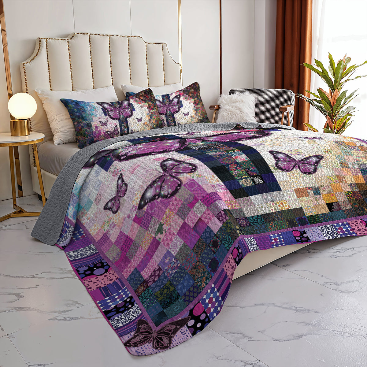 Ceeprints Quilt Bedding Set Christian Butterfly