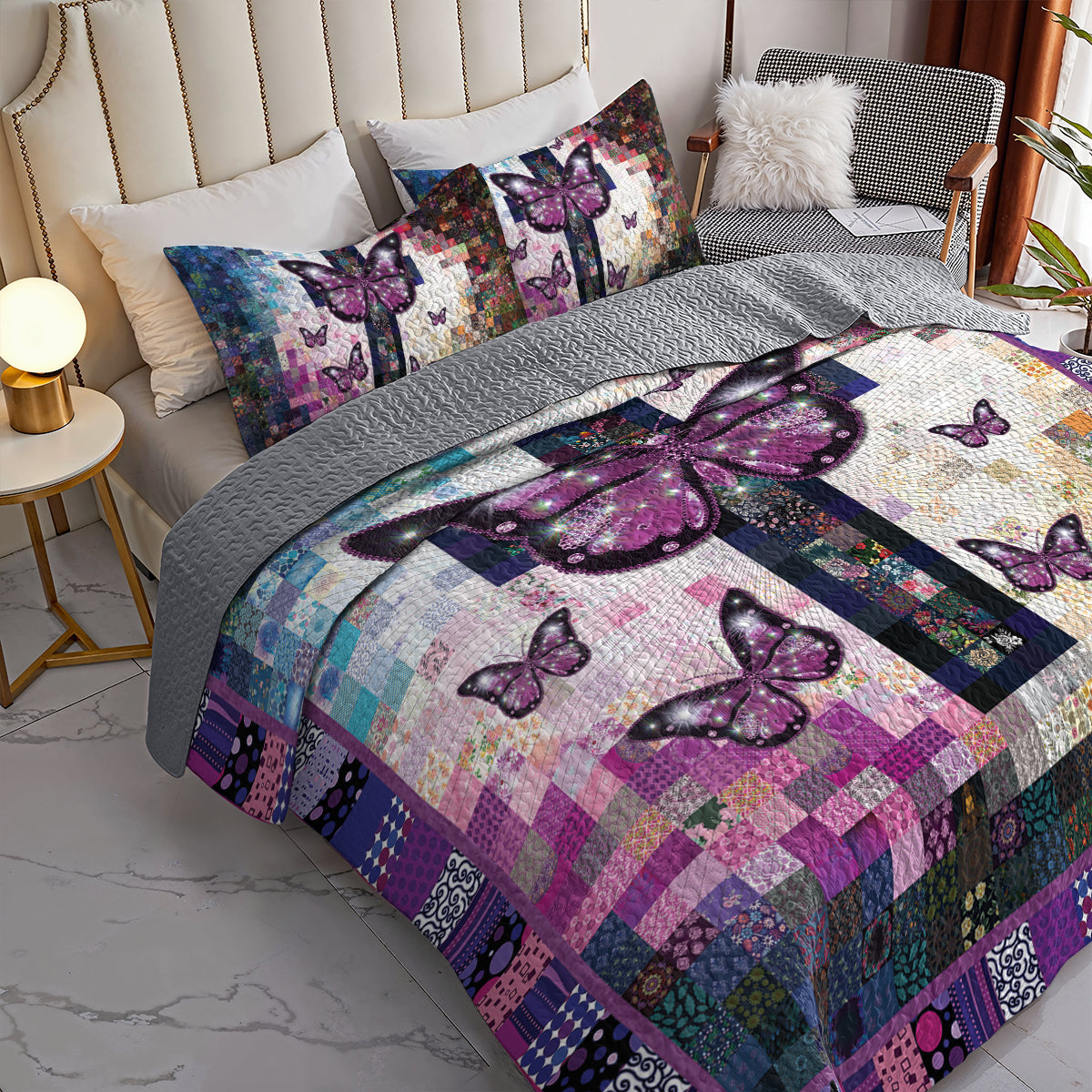 Ceeprints Quilt Bedding Set Christian Butterfly